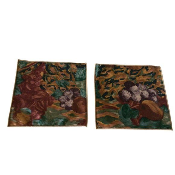 Vintage Set Of 6 John Matouk Fruit Themed Cocktail Napkins - Picture 4 of 7